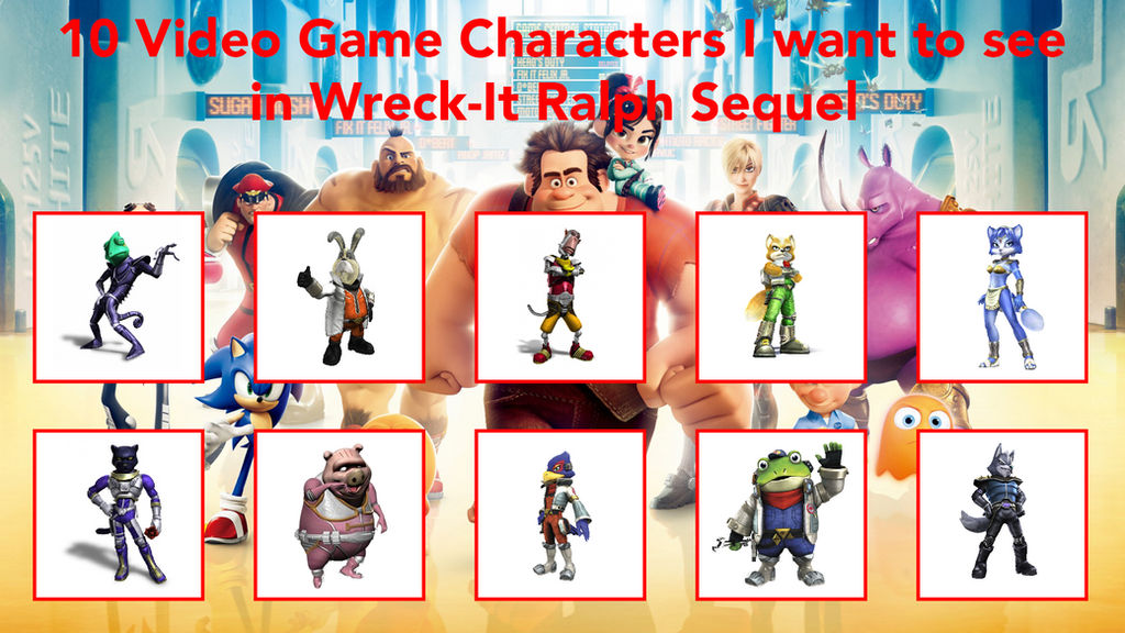 10 Characters In Wreck-It Ralph 2 (Star Fox Style)