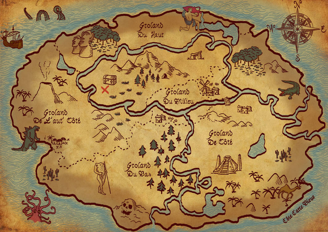 17th Century Treasure Map of Groland by Babarbie on DeviantArt