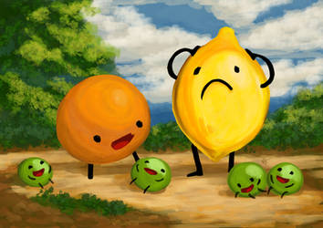 Sims4 repainting - orange, lemon, and peas
