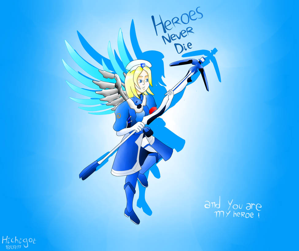 overwatch Mercy (ou ange en francais lol) by hichigot