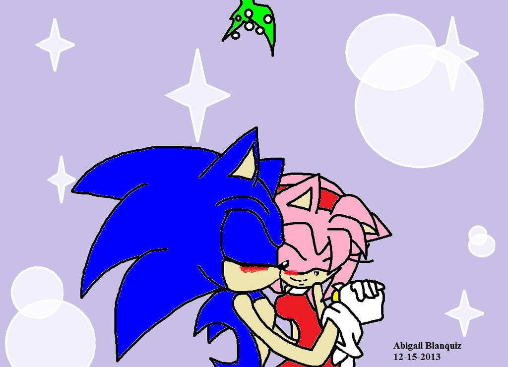 Amy Rose kissing Sonic. (By @daxabix) : r/SonicTheHedgehog