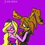 Michalka and Vampire Springtrap