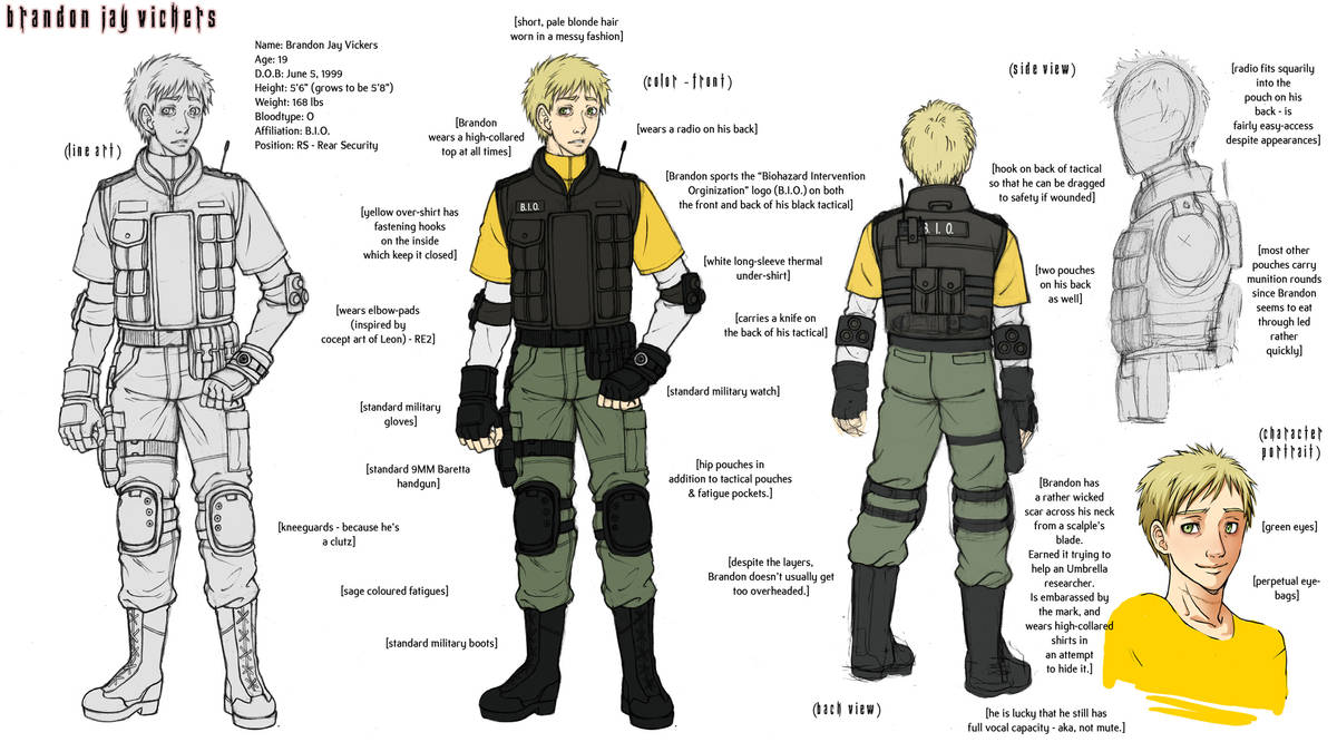 Brandon Character Ref By Resident Evil Stars On Deviantart Brandon Character Ref By Resident Evil Stars On Deviantart