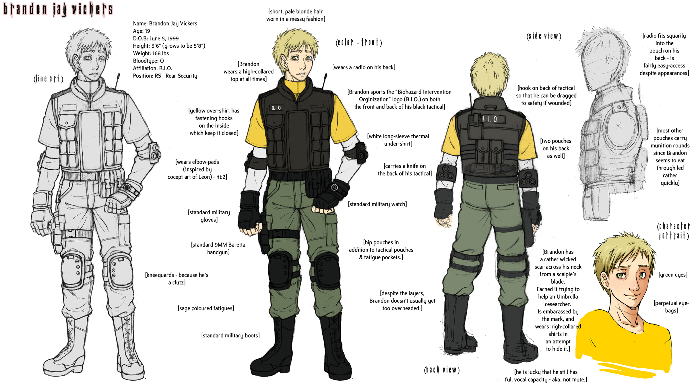 Brandon Character Ref By Resident Evil Stars On Deviantart Brandon Character Ref By Resident Evil Stars On Deviantart