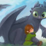 Toothless and baby hiccup