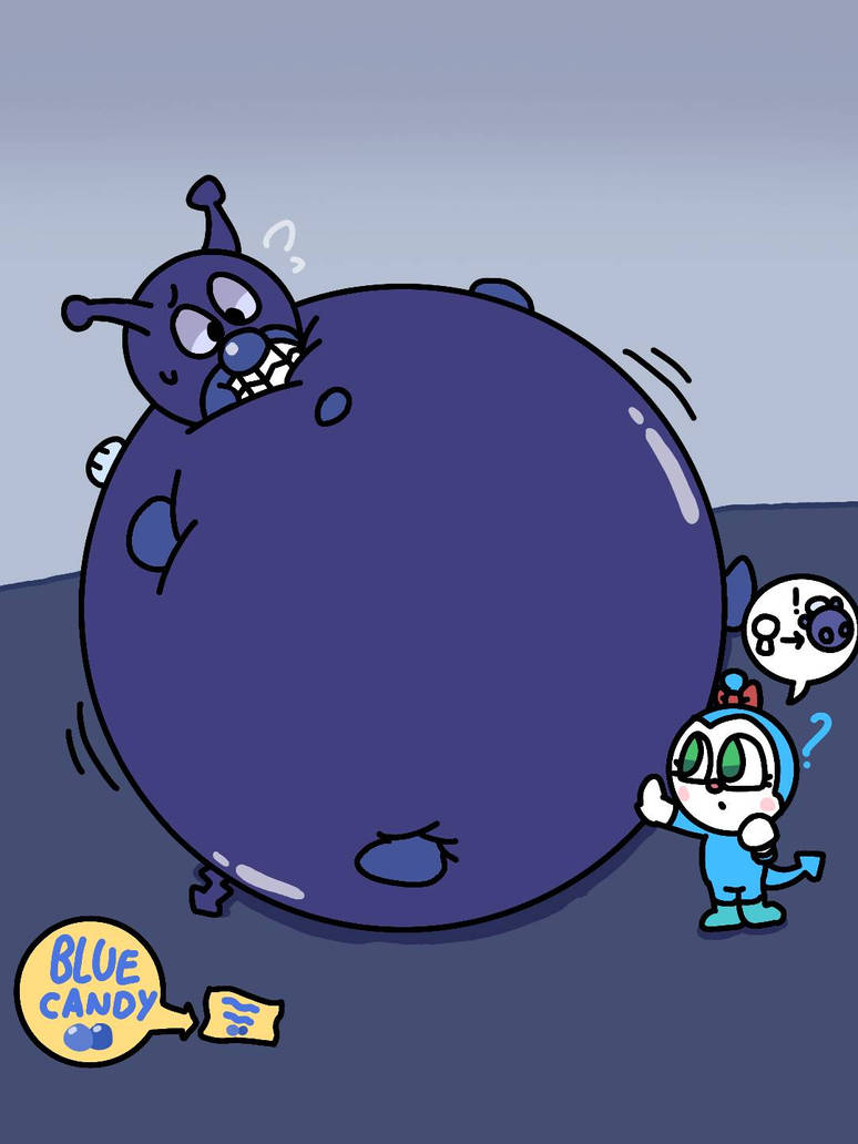 baikinman blueberry inflation by plon0 on DeviantArt