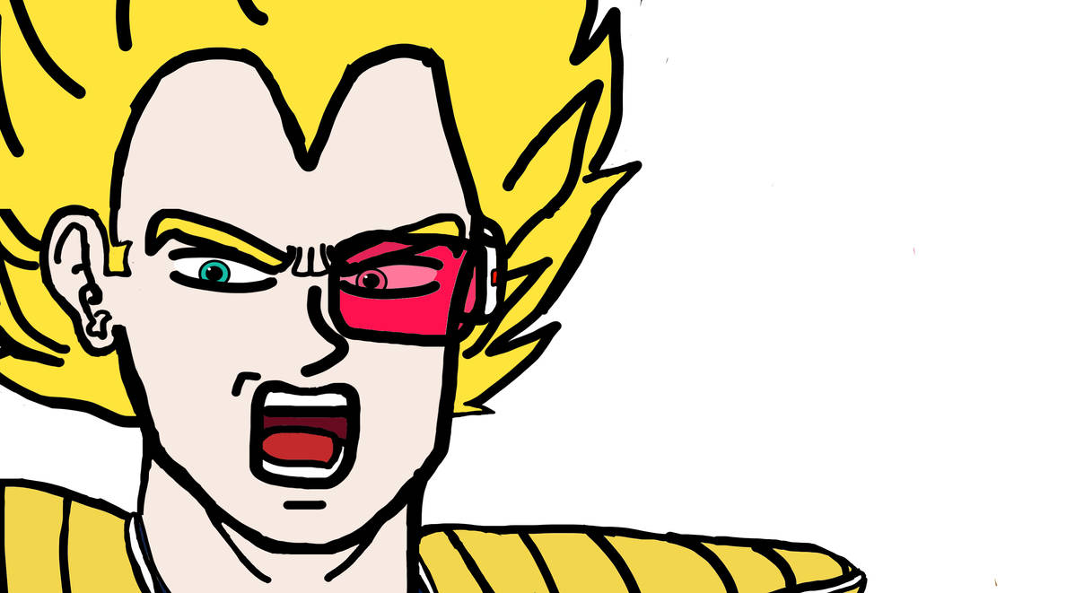 Vegeta Super Saiyan (Scouter) - MS Paint by TheManigold on DeviantArt
