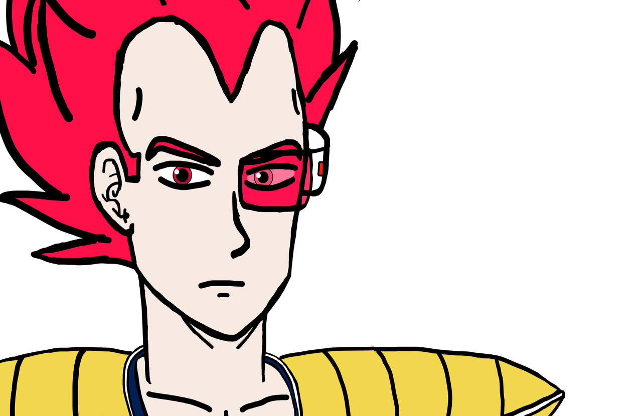 Vegeta Super Saiyan God (Scouter) - MS Paint by TheManigold on DeviantArt