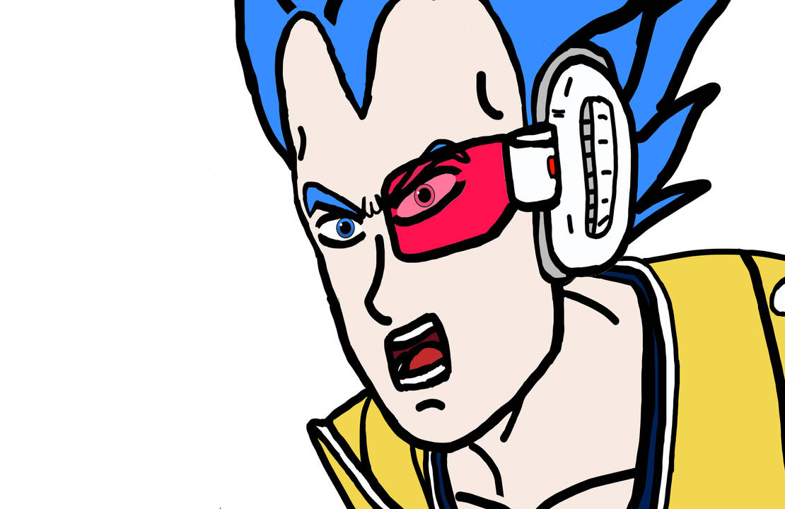 Vegeta Super Saiyan Blue (Scouter) - MS Paint by TheManigold on DeviantArt