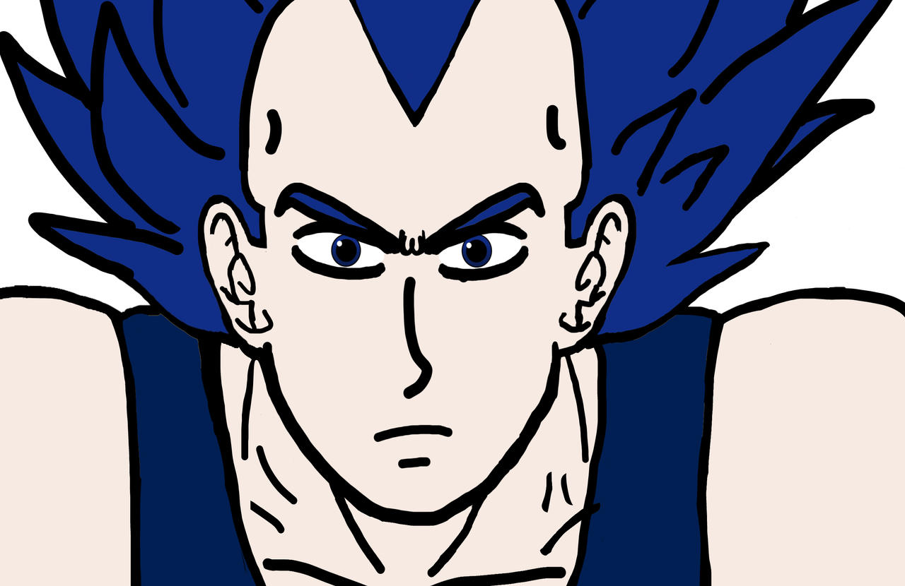 Vegeta SSJ Blue Evolved (Training Suit) - MS Paint by TheManigold on ...