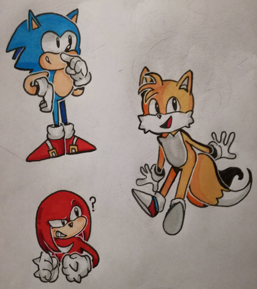 Sonic, Tails and Knuckles by saltyfinalboss on DeviantArt