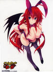 Rias in bunny suit and demon wings