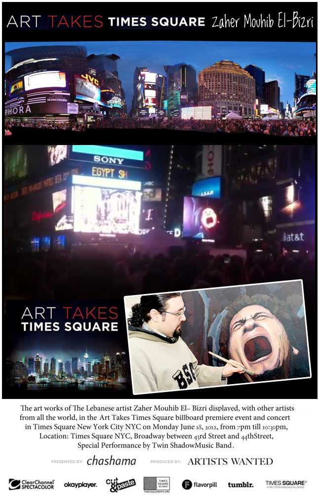 Art Takes Times Square - Zaher Mouhib El- Bizri