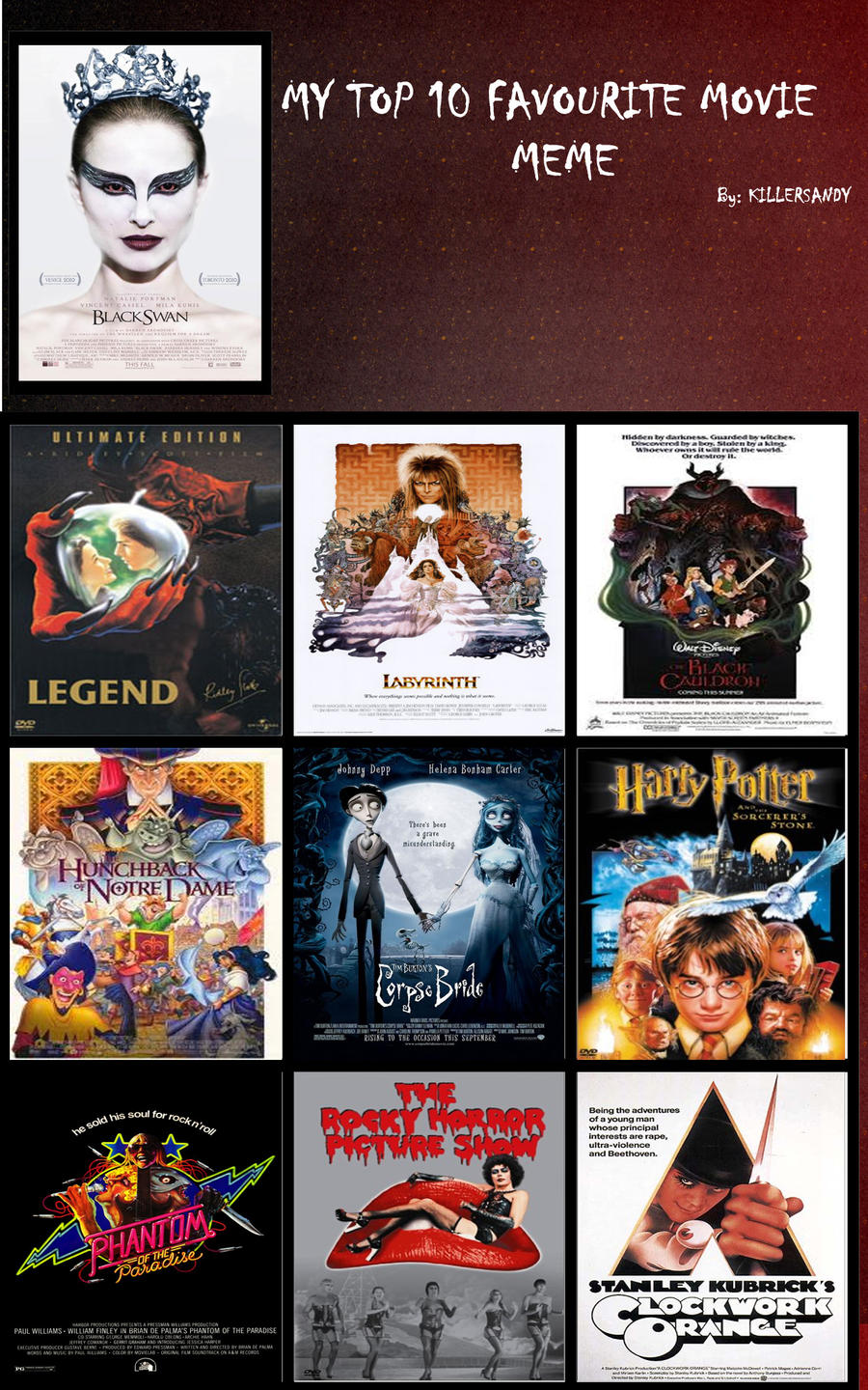 Top 10 Favorite Movies Meme by seasideserenade on DeviantArt