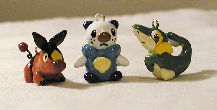 Unova Starter Trio Charms