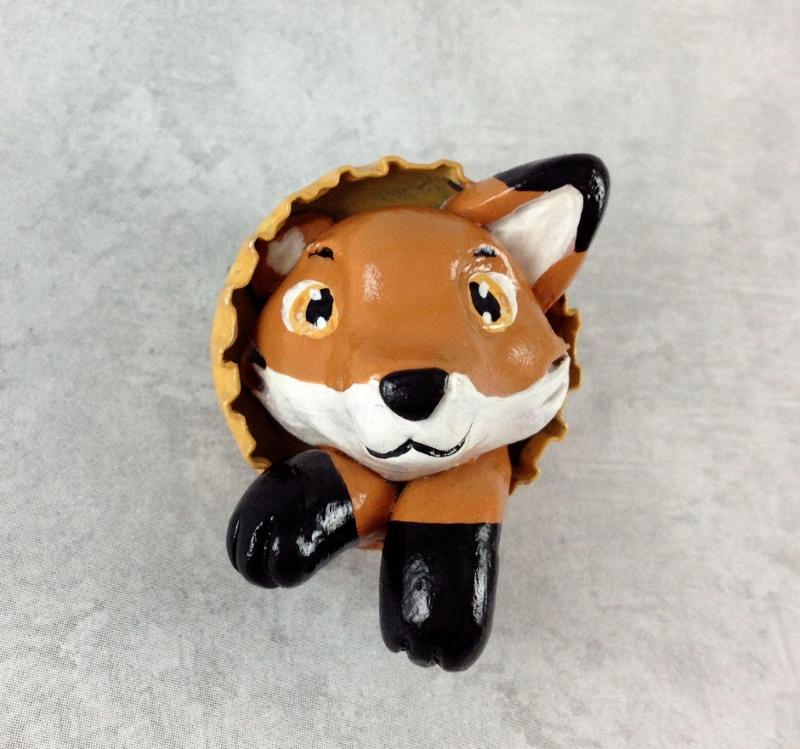 Fox Pop-Out Bottlecap Button