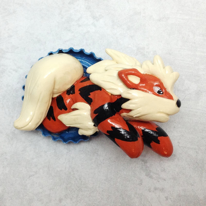 Arcanine Bottle Cap Sculpture