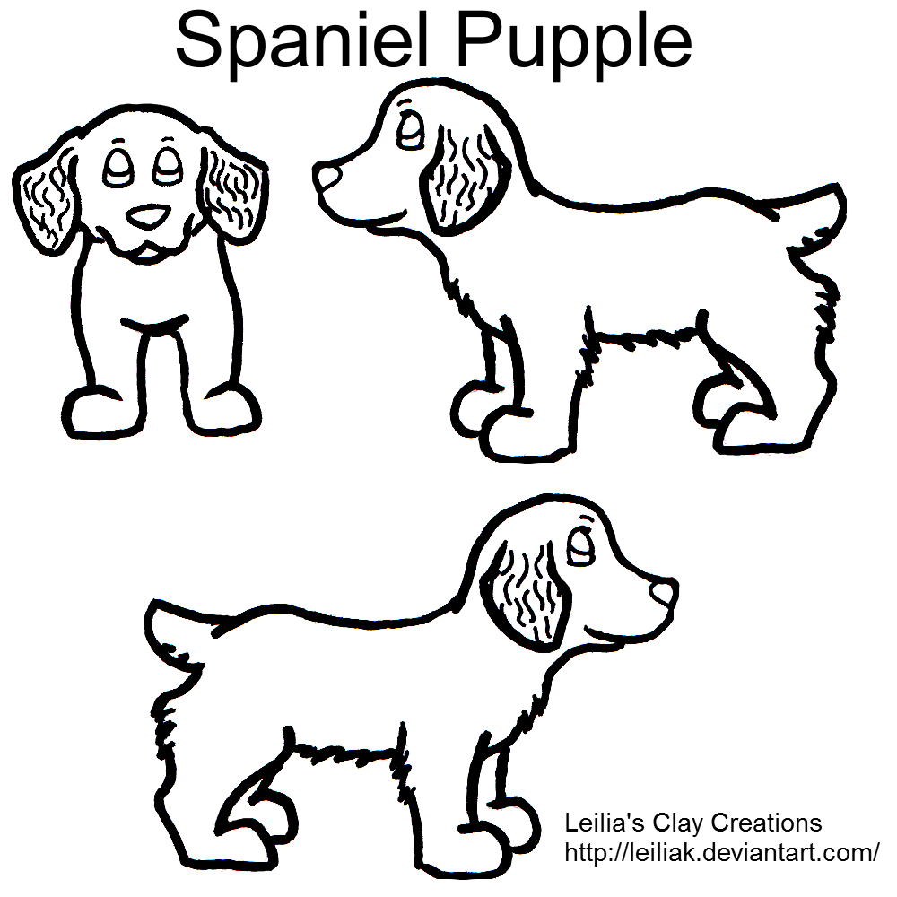 Spaniel Pupple Contest Lineart