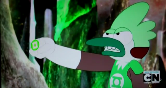 Mordecai is green lantern xDD