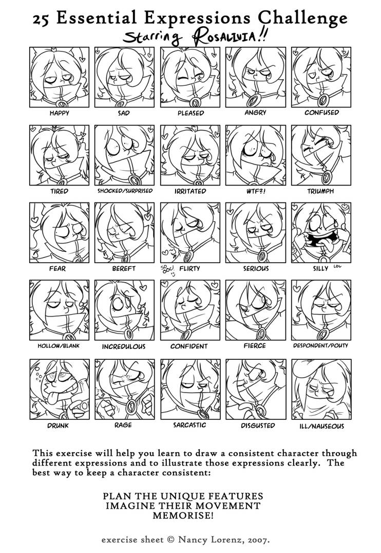 MEME: Rosa's 25 Expressions by BechnoKid