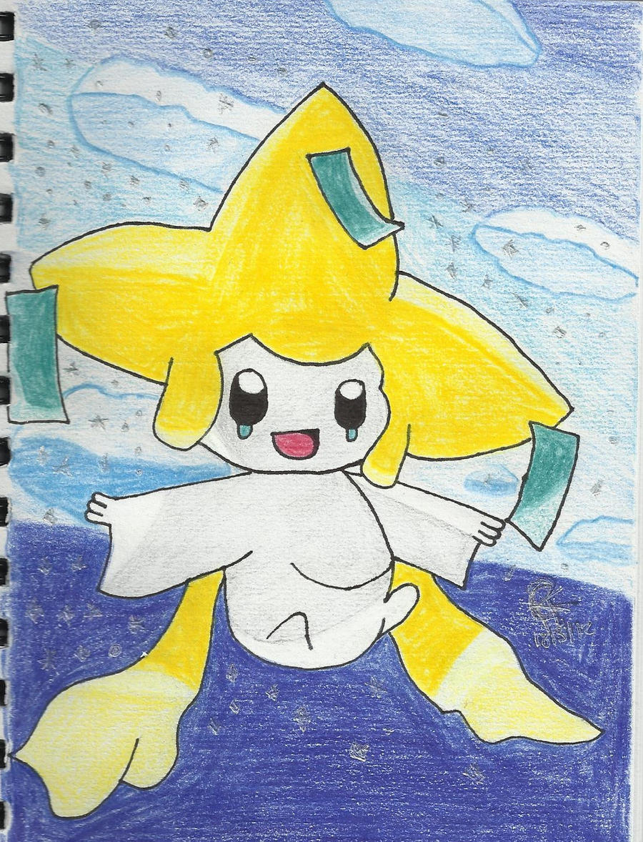 Jirachi w/background by Colorful-Kaiya