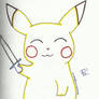 A.R Pikachu with a sword