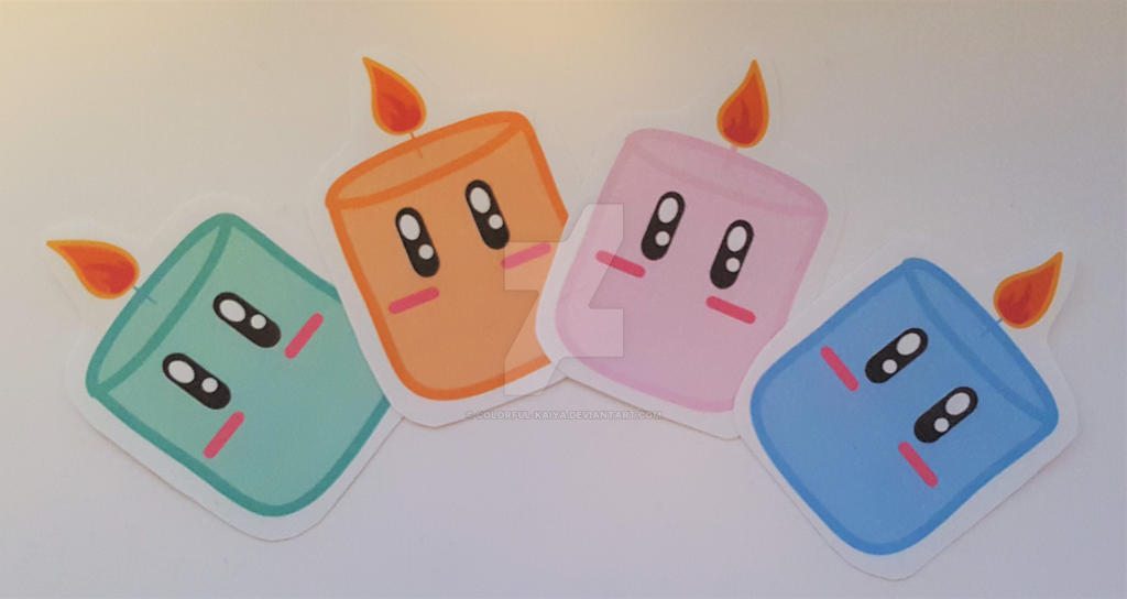 Kawaii Candle stickers!