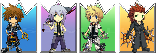 KH2 Chibis by tealgeezus