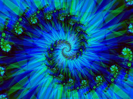 Blue and Green Spiral