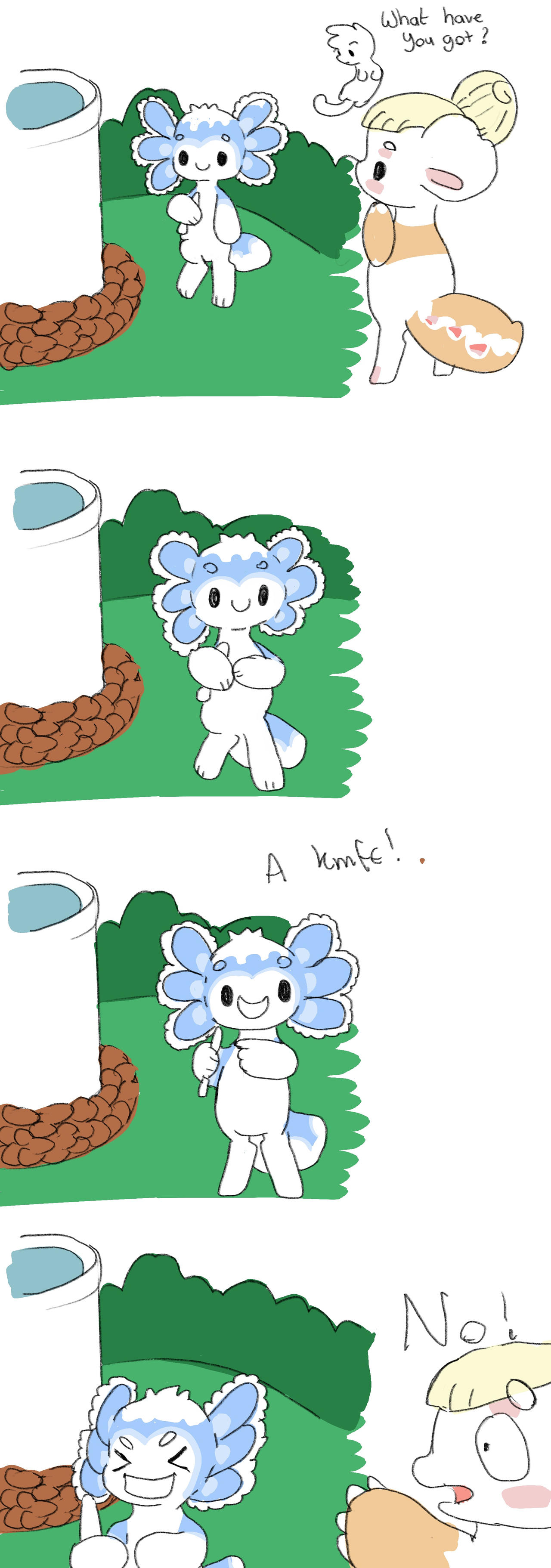 A knife, NO!