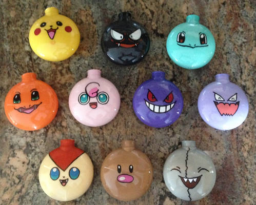 Hand-Painted Pokemon Ornaments