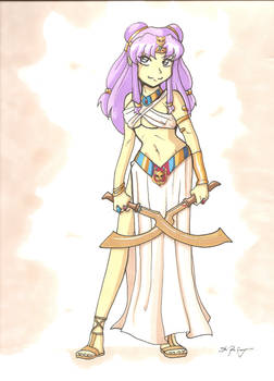 Shampoo as Egyptian Warrior Queen