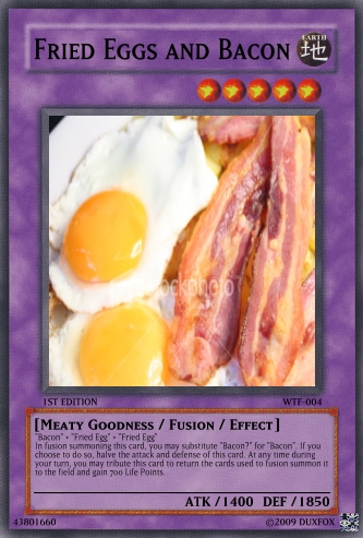 Fried Eggs and Bacon card