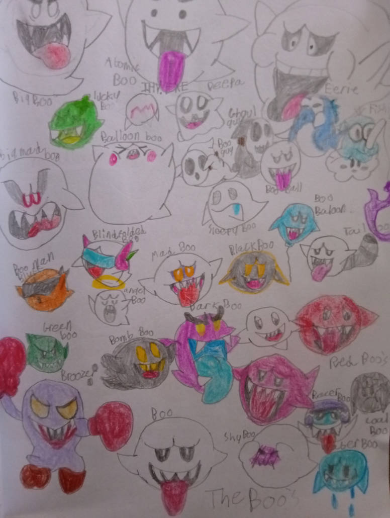 Side Facing Boos The Boos!! by Jezzidajester6 on DeviantArt