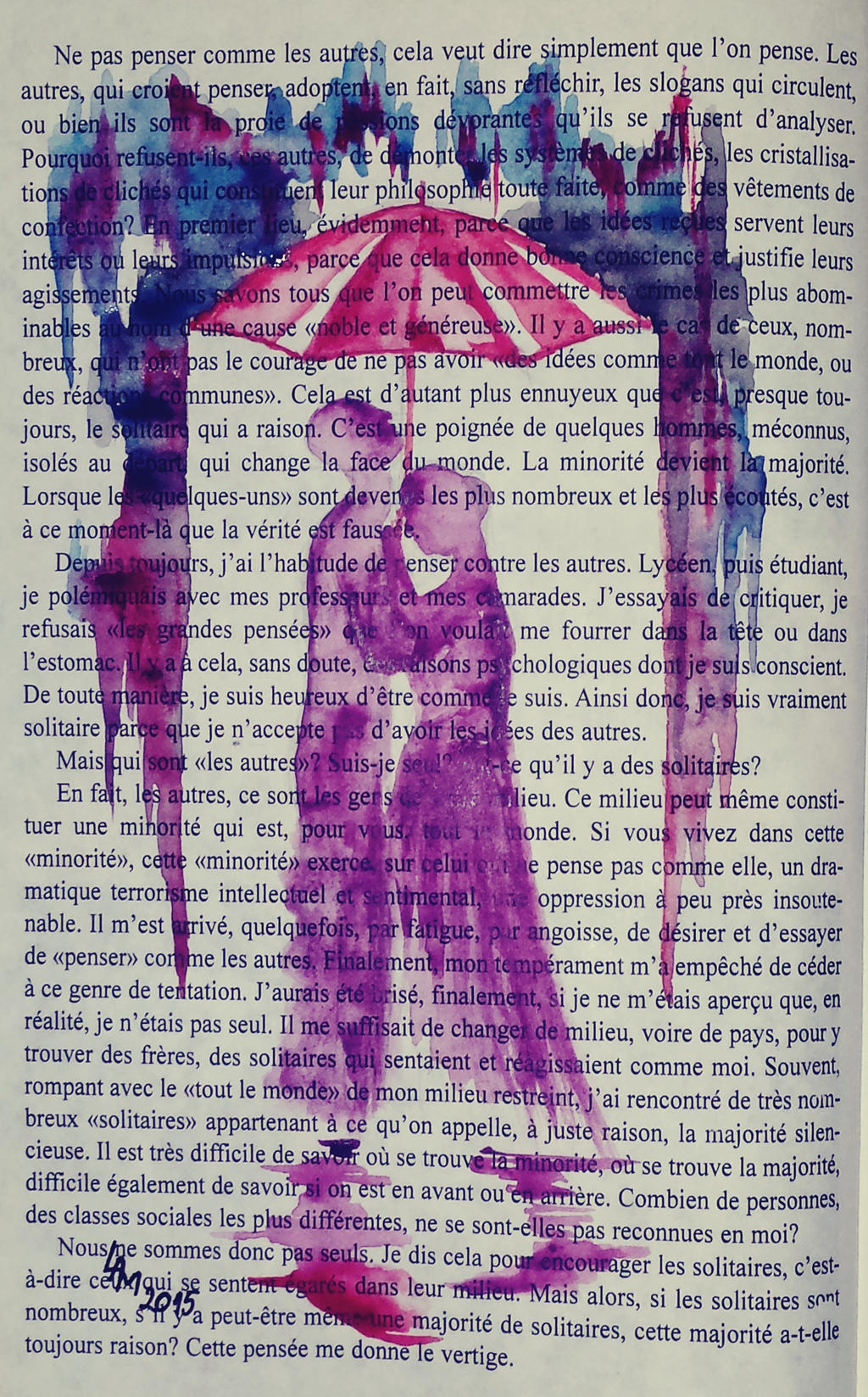 Rain Lovers (watercolor)