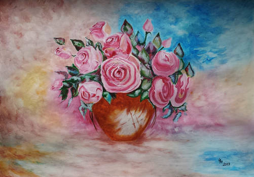 Roses (acrylic painting)