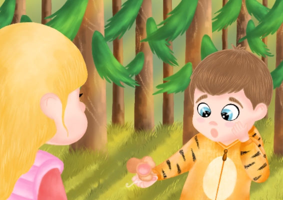 Children in Forest (illustration) by AlexandraDart on DeviantArt