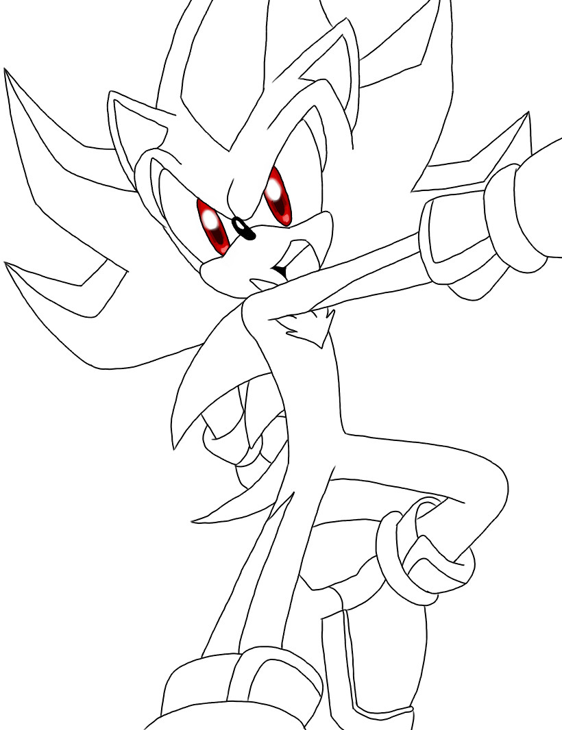 Dark Sonic Outline by grim-zitos on DeviantArt