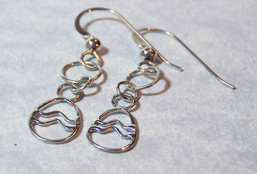 Silver Easter Egg Earrings