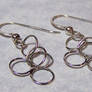 Silver Triple Ring Earrings