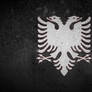 Albanian flag black and white