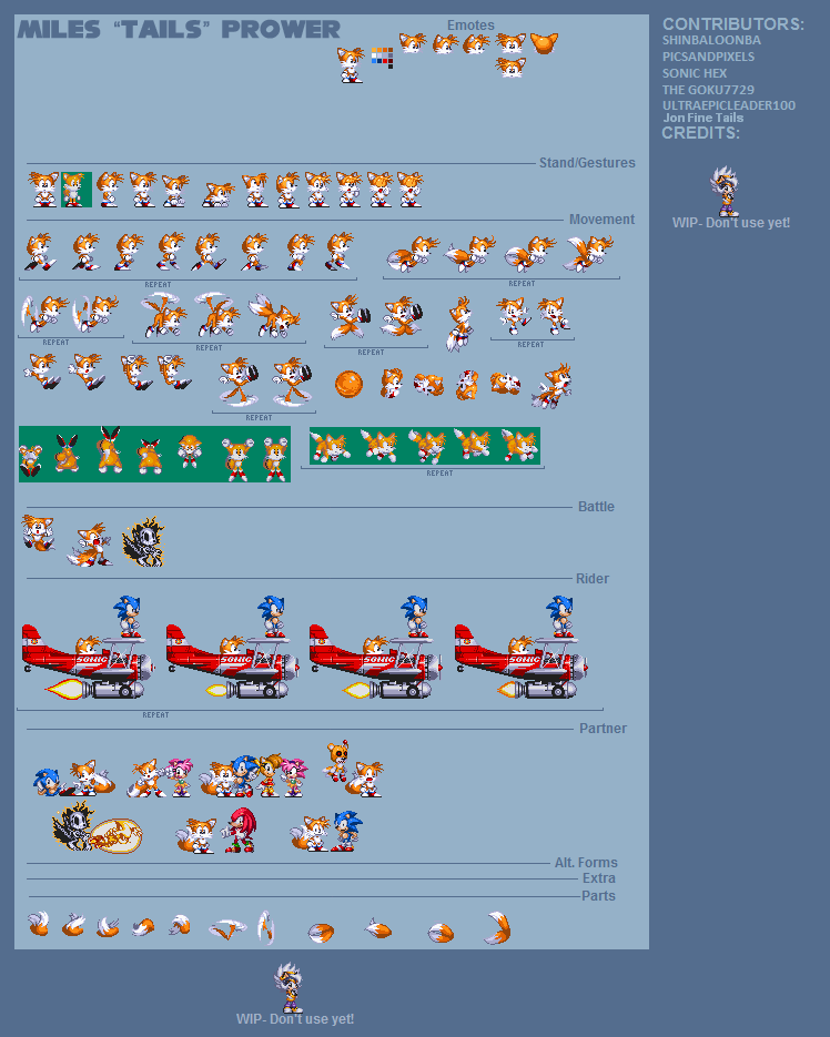 Modgen Modern Sonic Ultimate Sprite Sheet by notsoprogamer21 on DeviantArt