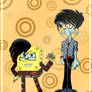 Emo Spongebob and Emo Squidward