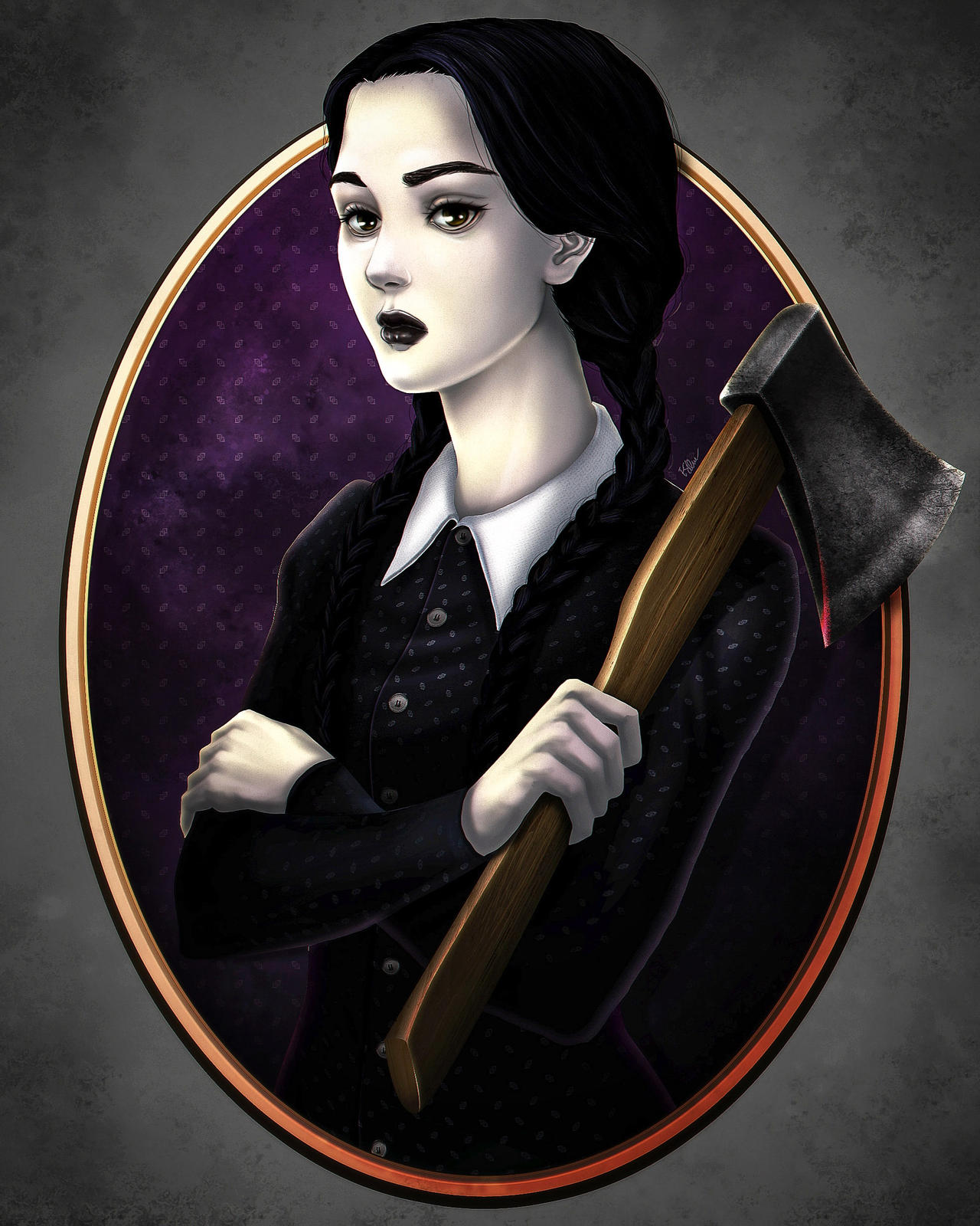 Adult Wednesday Addams by eldridgeque