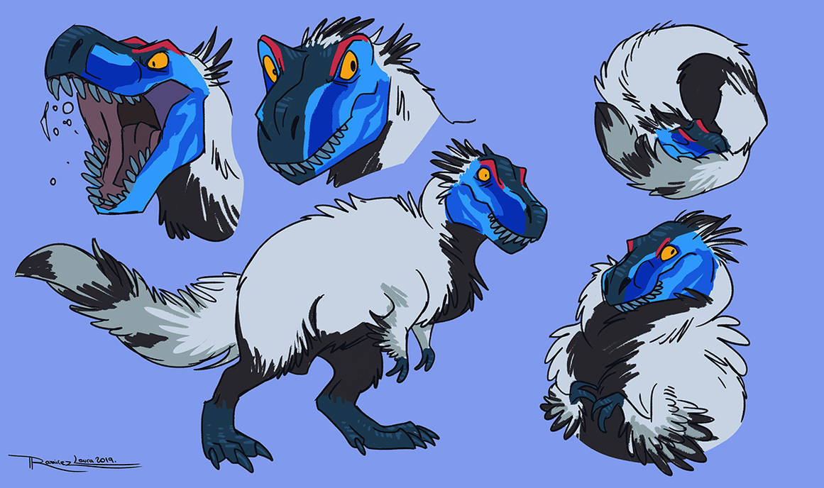 Cute Fluffy T-Rex with feathers by LauraRamirez on DeviantArt