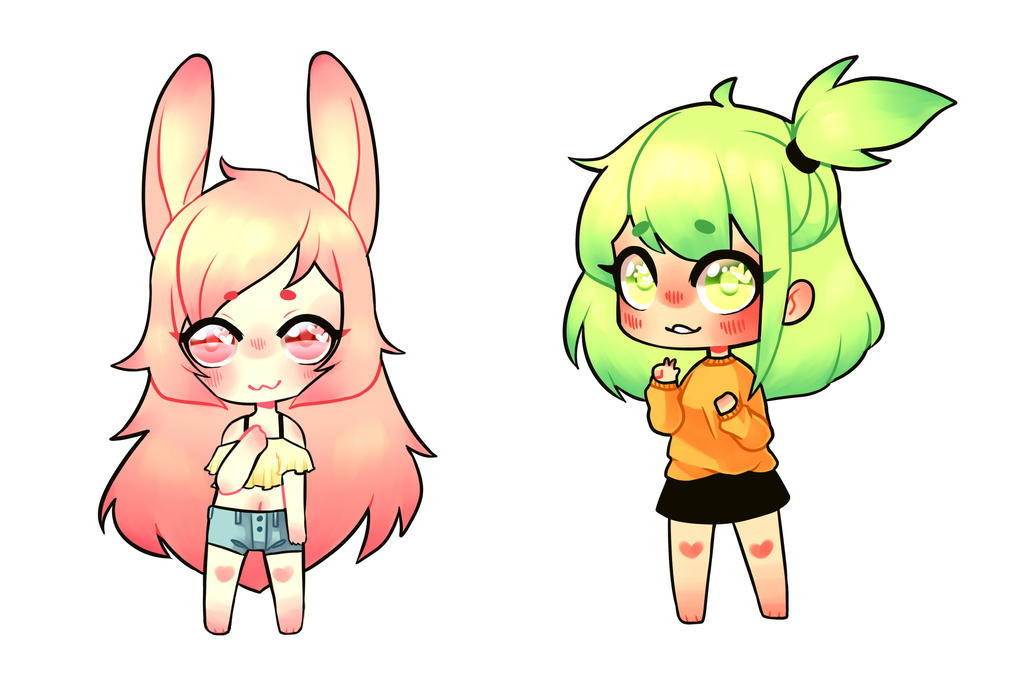 Simple chibi commission examples by nyatsuko on DeviantArt