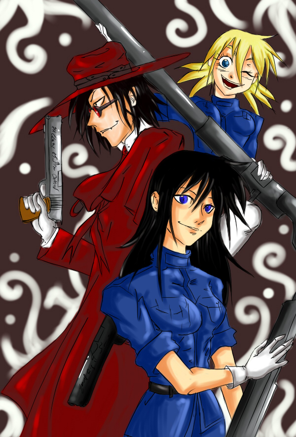 Cathryn,Alucard and Seras-REQ-