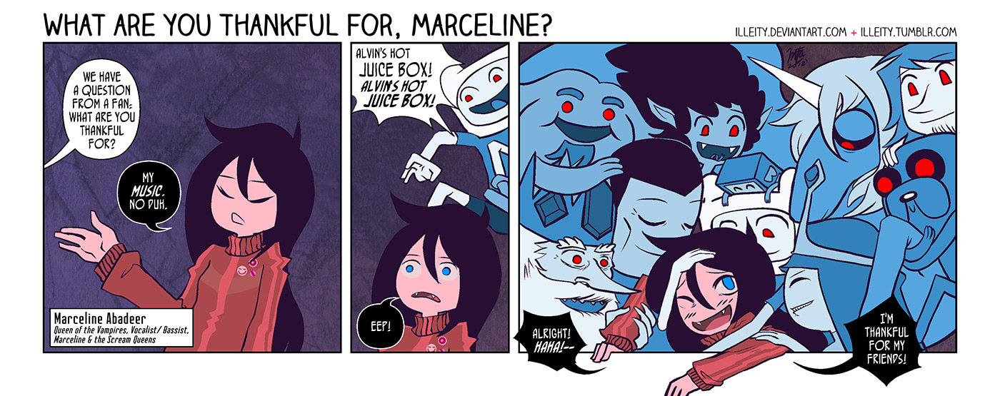 What are you thankful for, Marceline?