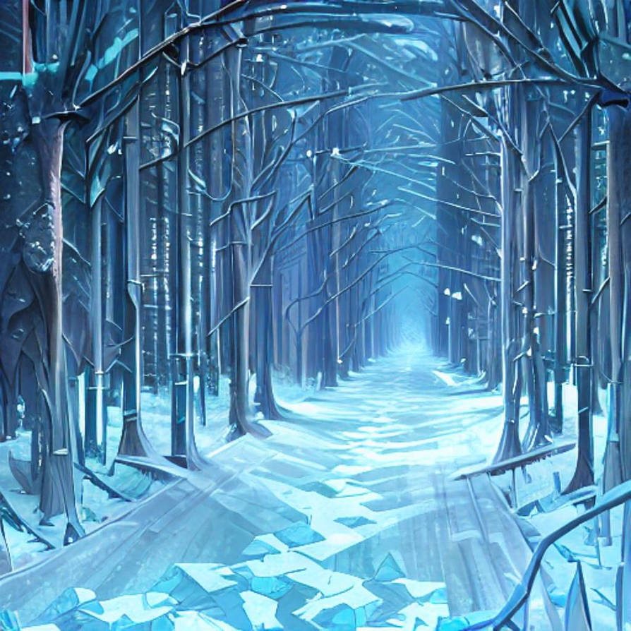 Ice Forest Fanatsy Ice Forest (ai Generated) by fungidev on DeviantArt