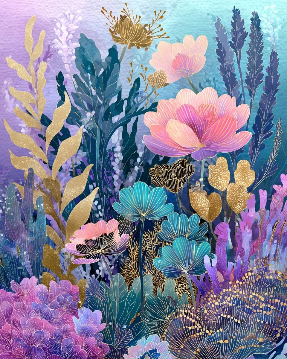 Flora Computer Generated Underwater Flora ai generated by fungidev on DeviantArt